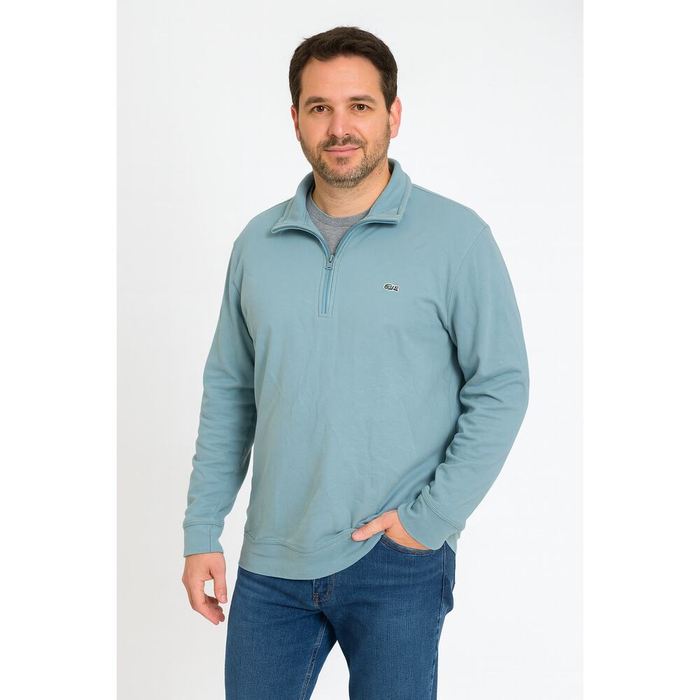 Vineyard Vines Broadfield quarter zip long sleeve sea green polo size L 1k002244